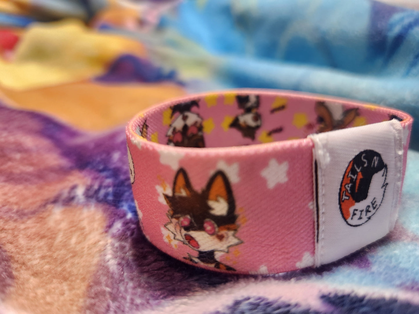 Fif Stretch Band - Stars - Reversible Furry Wristband Bracelet