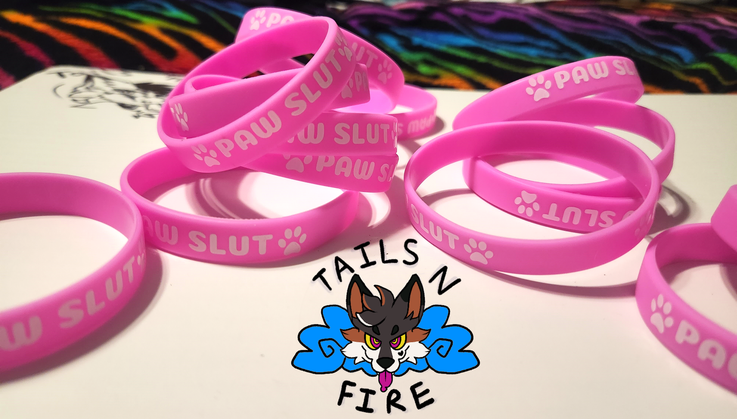 PAW SLUT Rubber Wristband